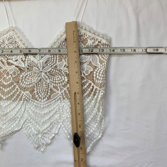 Jhene Aiko x Lovers and Friends Remember Me Top XS White Lace Crop Bralette - Picture 7 of 12